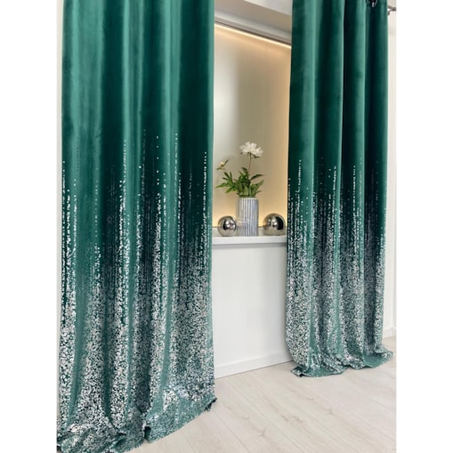 zasłona welurowa srebrna mgła 140x250 cm