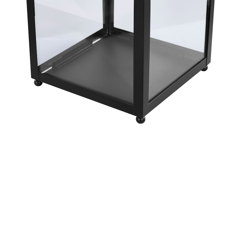 Lampion metalowy 30 cm czarny LEPAR