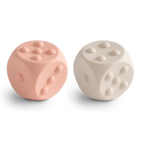 Mushie Zabawka sensoryczna kostka pop it 2-pak Blush / Shifting S