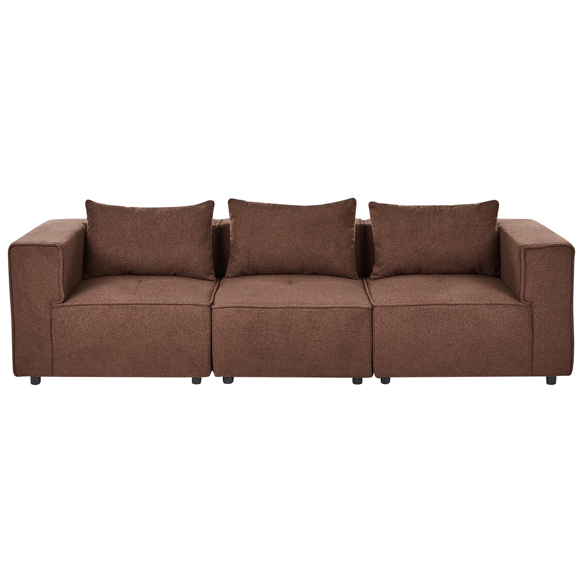 Sofa modułowa dla 3 osób AXEBO Boucle Brązowy