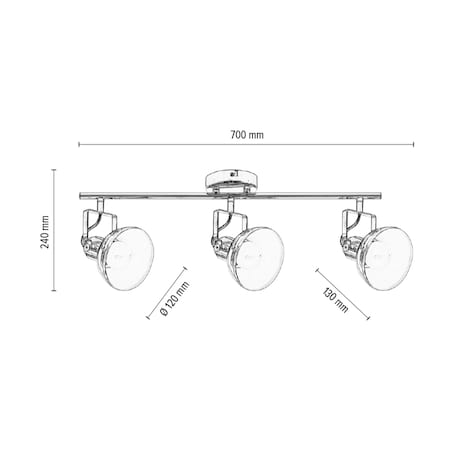 Lampa Sufitowa BRITOP Lighting 3xE27 Max.60W Miedziany Blask w Loftowym Designie od Polskiego Producenta, 1szt.