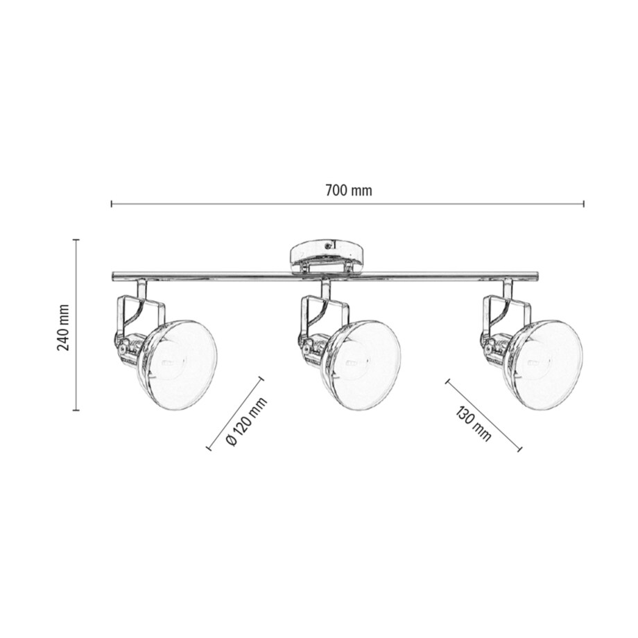 Lampa Sufitowa BRITOP Lighting 3xE27 Max.60W Miedziany Blask w Loftowym Designie od Polskiego Producenta, 1szt.