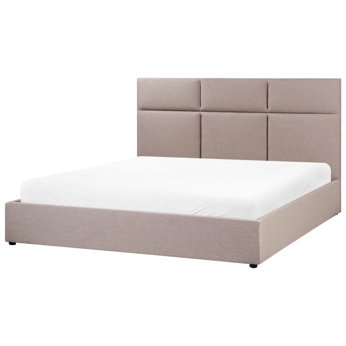 Łóżko z pojemnikiem LAGORD 180 x 200 cm Beżowoszary