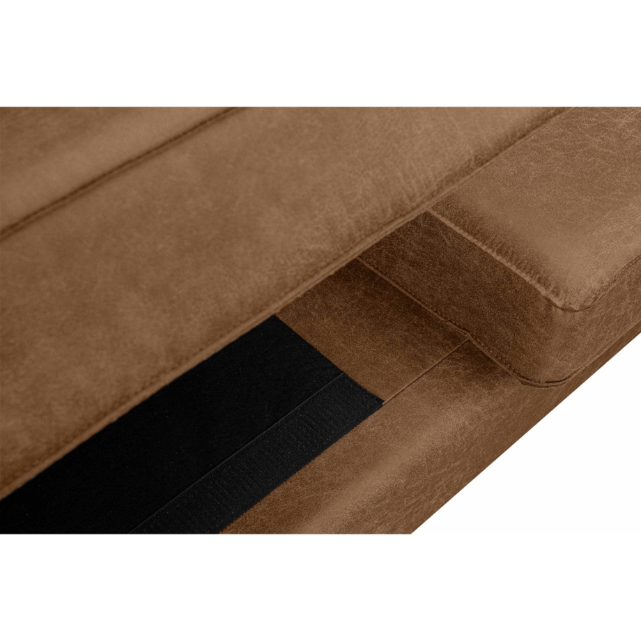 KONSIMO INVIA Sofa w stylu loftowym 3-osobowa kolor brązowy