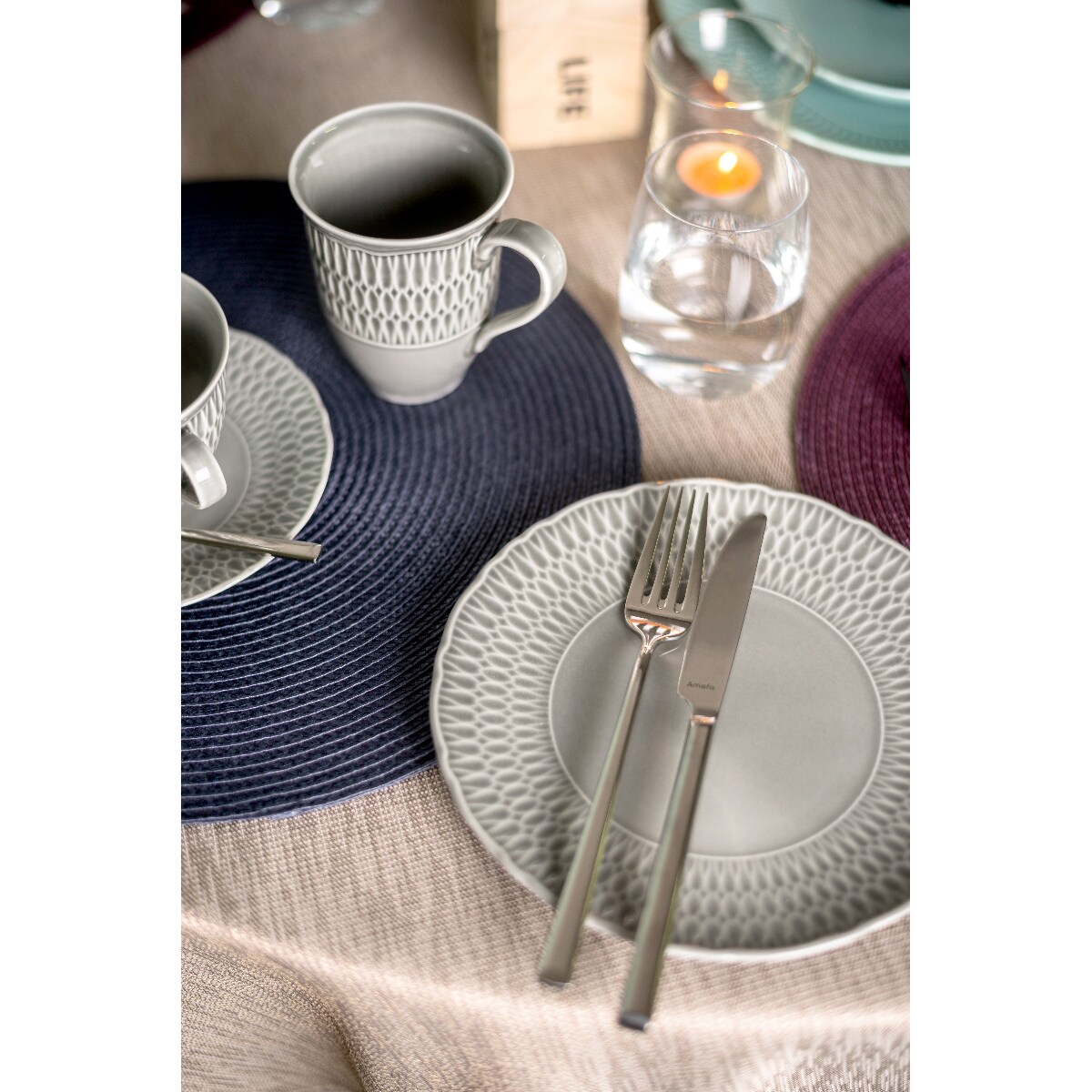 Talerz płytki 21 cm Sofia Księżycowa LB01