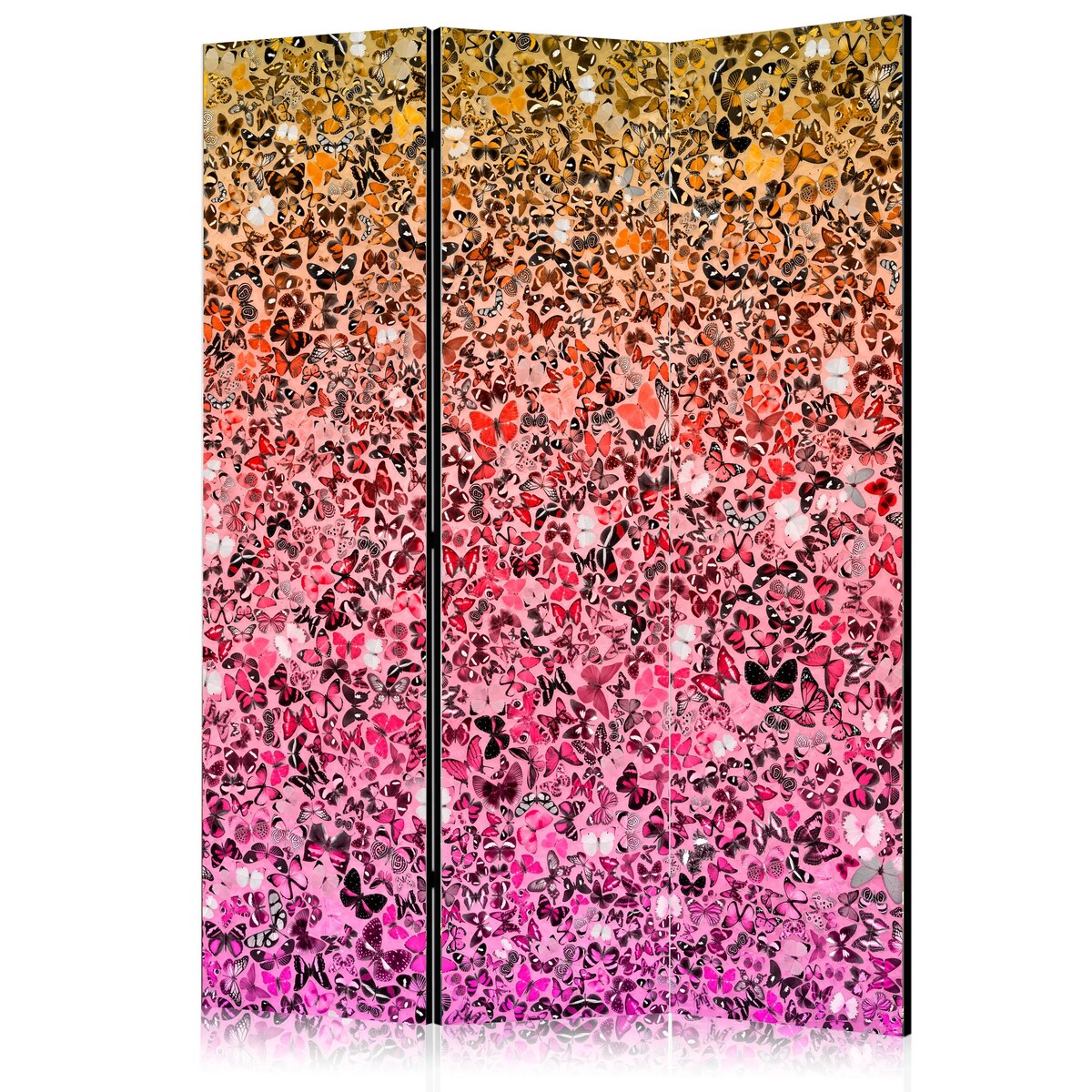 Parawan akustyczny Tła i desenie 135x172 cm 3-częściowy różowy