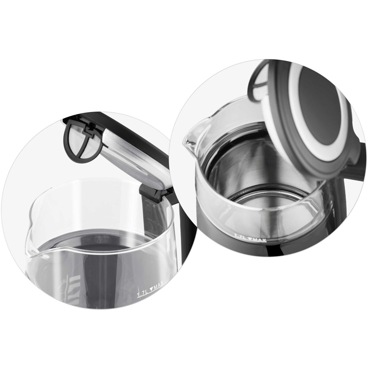 Czajnik elektryczny 2200w panel dotykowy 1,7l Berdsen