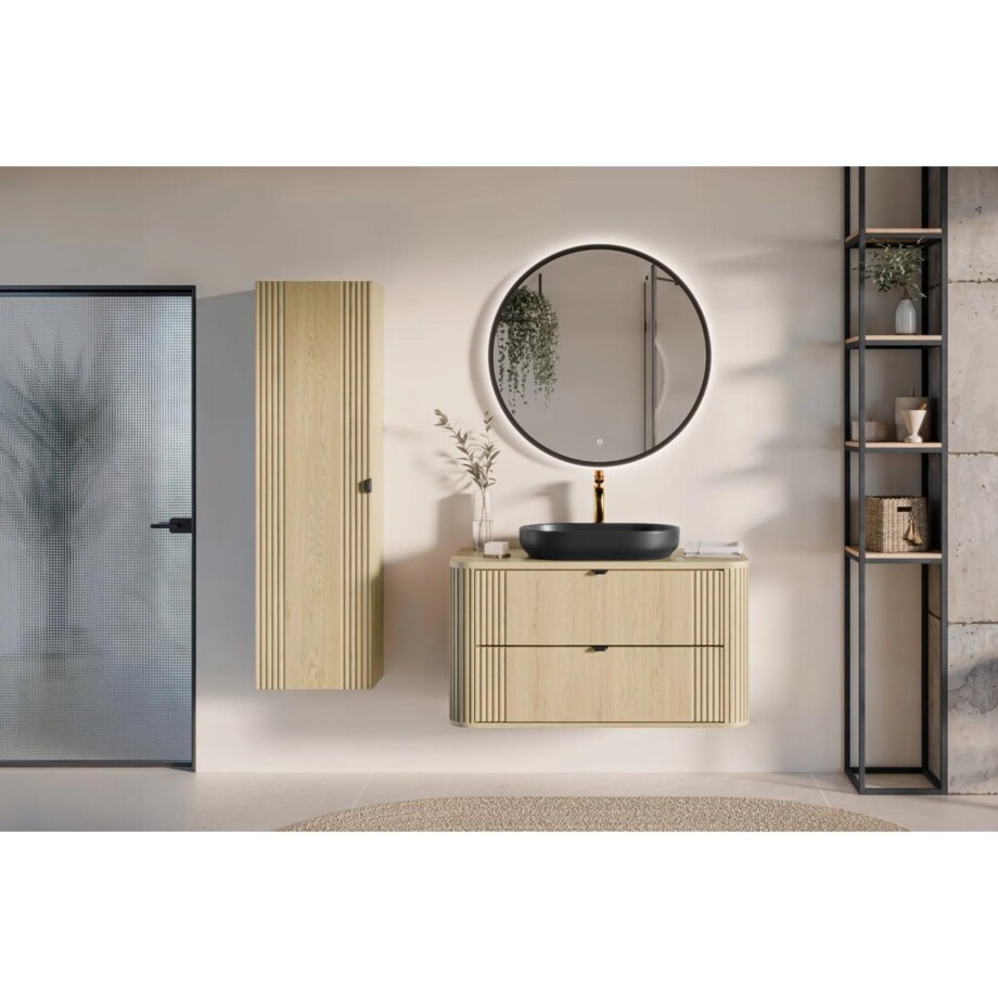 Szafka pod umywalkę OVALIA CREMONA 2S 100cm dąb cremona