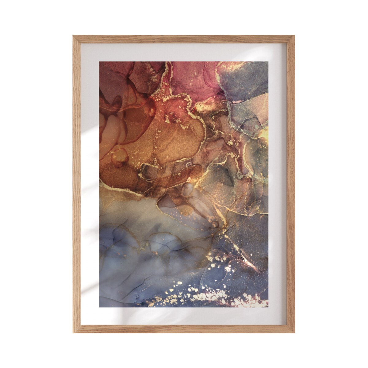Plakat Ink Art I rozmiar 30x40cm w ramie drewnianej Oak | home&you