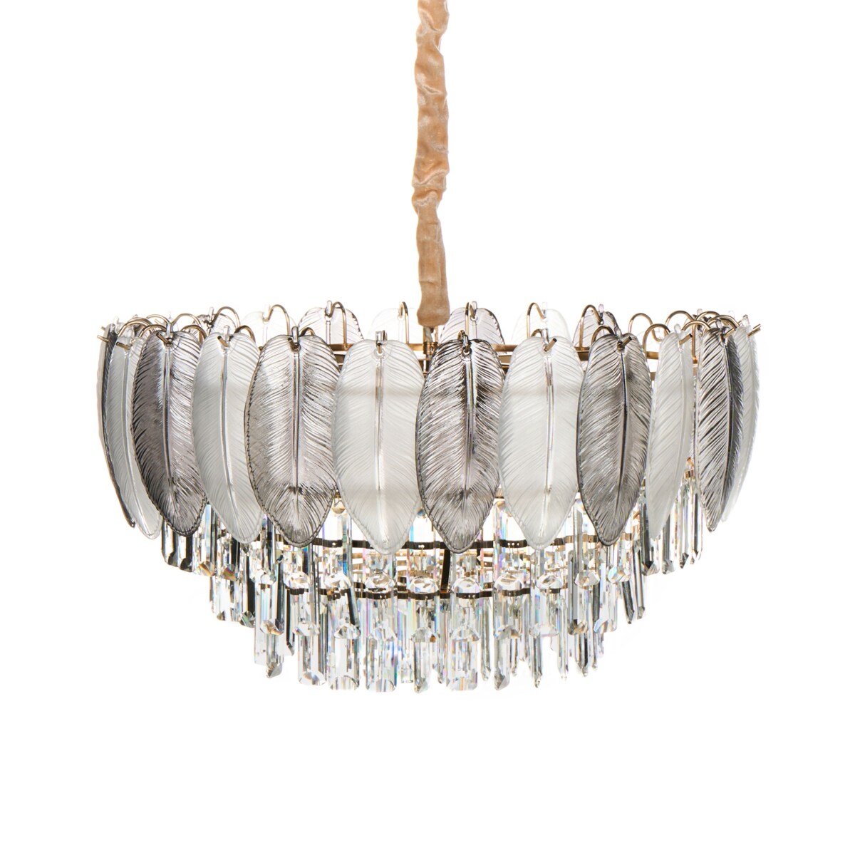 Żyrandol CANAGUA Szkło Mosiężny