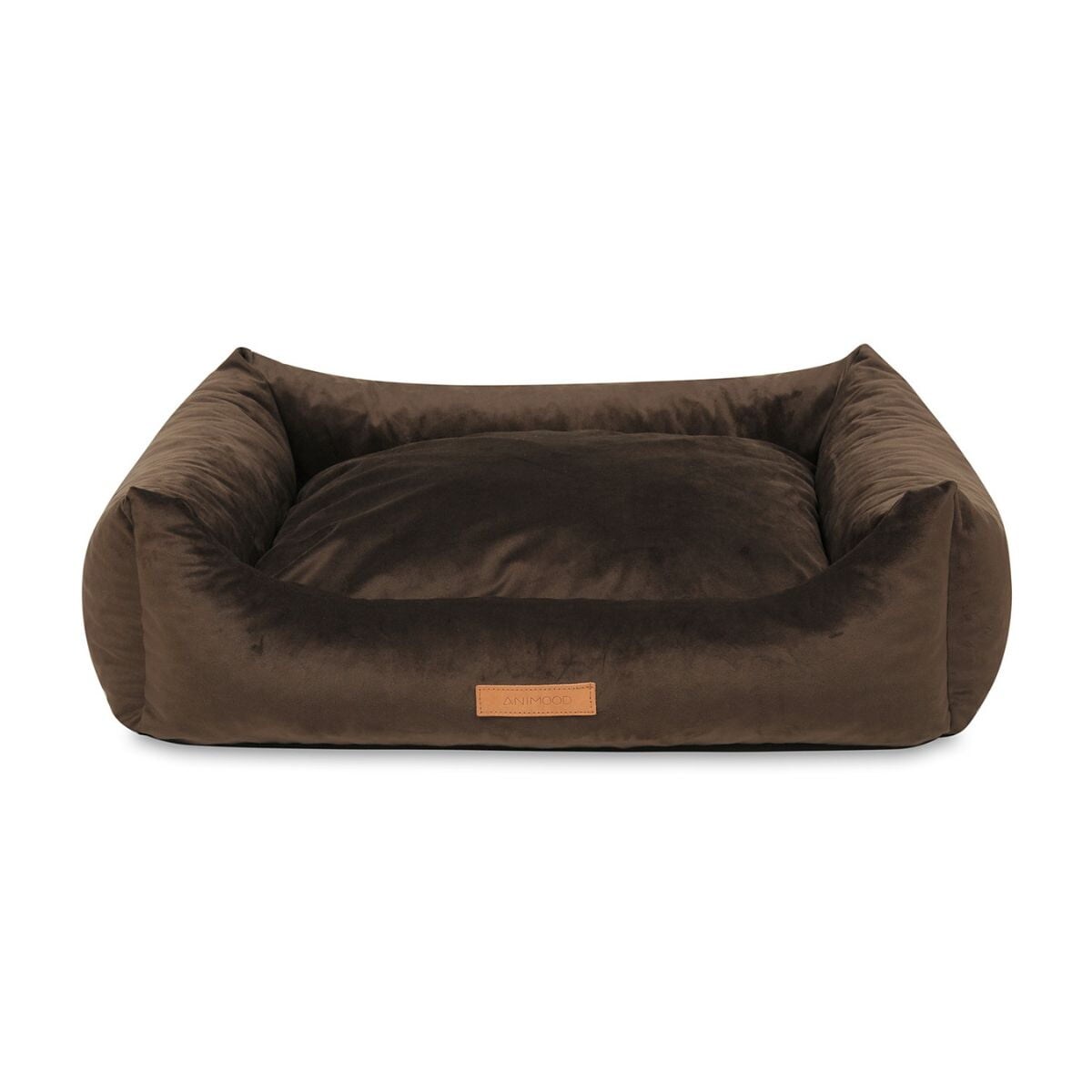 Animood Legowisko Alex rozmiar: M, kolor: brązowy, materiał: welur
