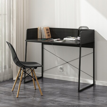 Biurko komputerowe nowoczesne industrialne vintage loft czarne 100 cm