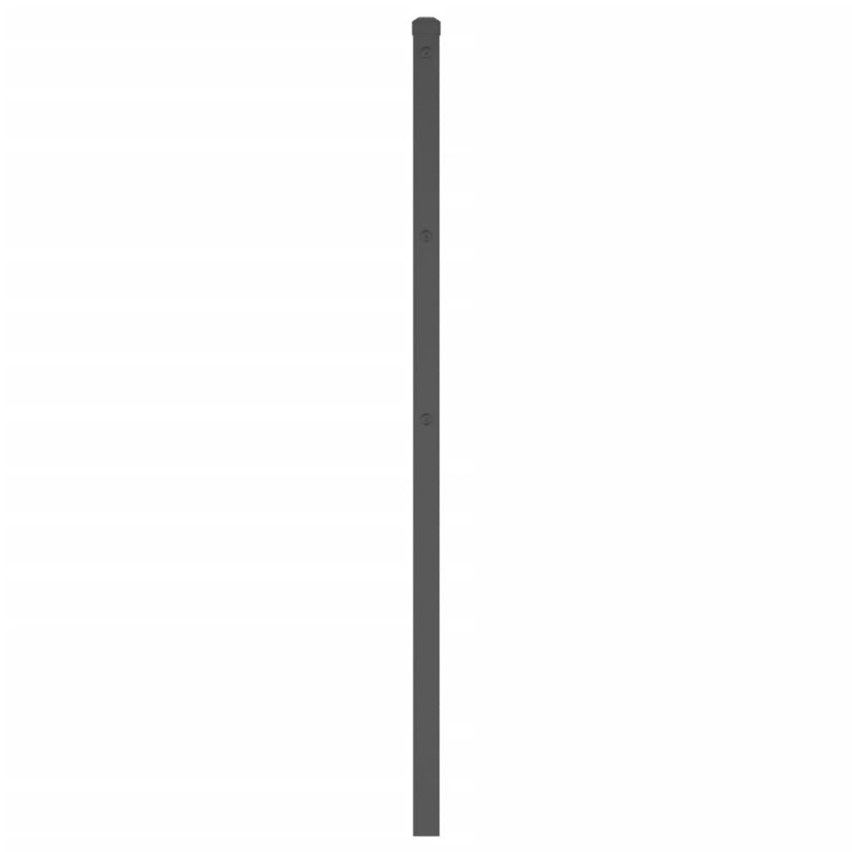 vidaXL Metalowe wezgłowie, czarne, 200 cm