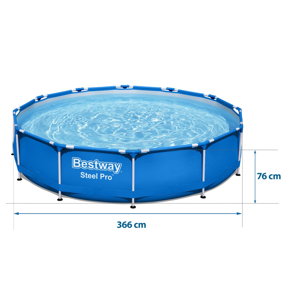 Basen ogrodowy stelażowy pompa 366x76 Bestway 9w1