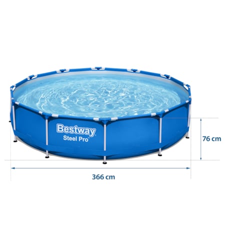 Basen ogrodowy stelażowy pompa 366x76 Bestway 9w1