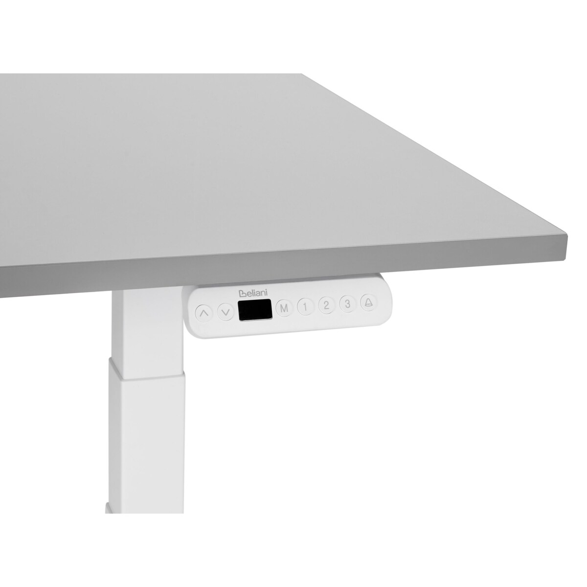 Biurko regulowane Elektryczny 120 x 72 cm Jasnoszary DESTINES Różne rozmiary