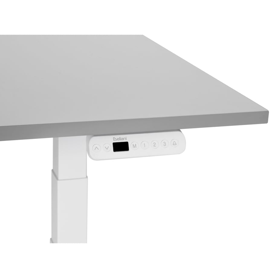 Biurko regulowane Elektryczny 120 x 72 cm Jasnoszary DESTINES Różne rozmiary