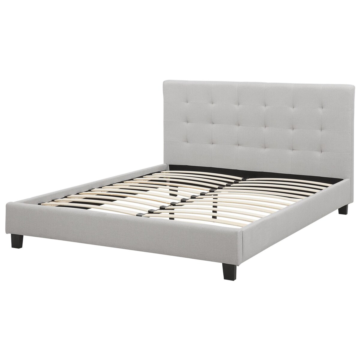 Łóżko wodne tapicerowane 180 x 200 cm jasnoszare LA ROCHELLE