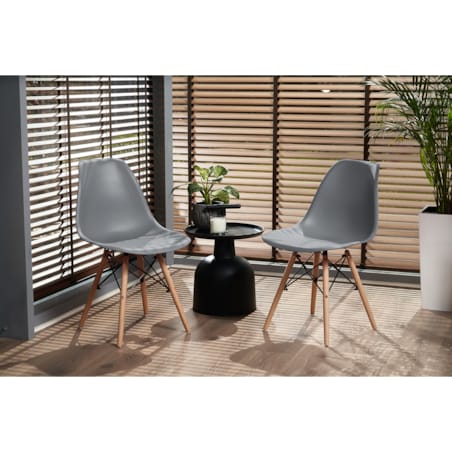 KRZESŁO SKANDYNAWSKIE bukowe do KUCHNI salonu jadalni EVA szare