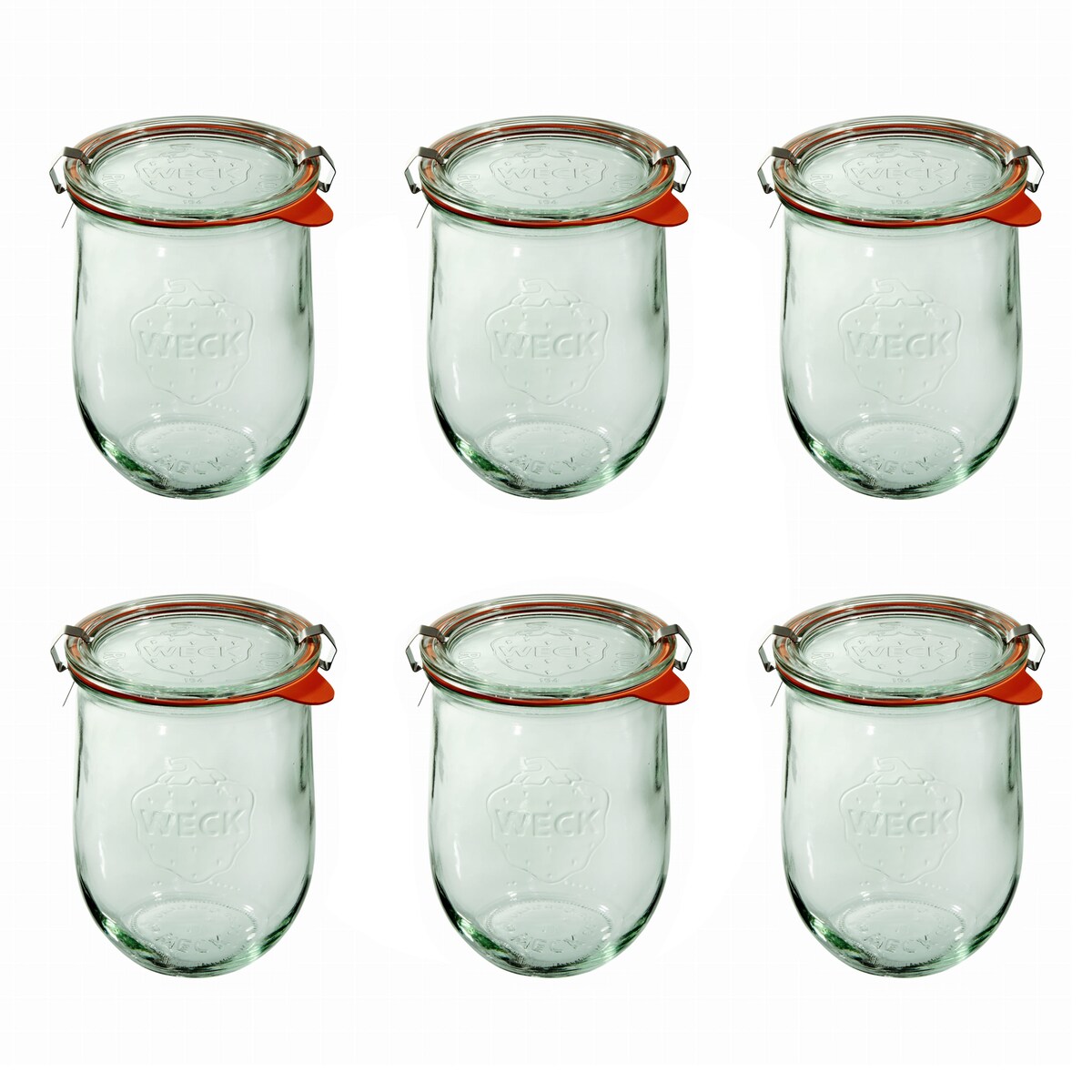 Słoik Szklany Tulpe Weck z Pokrywką, Uszczelką i Zapinkami 1062 ml 6 szt