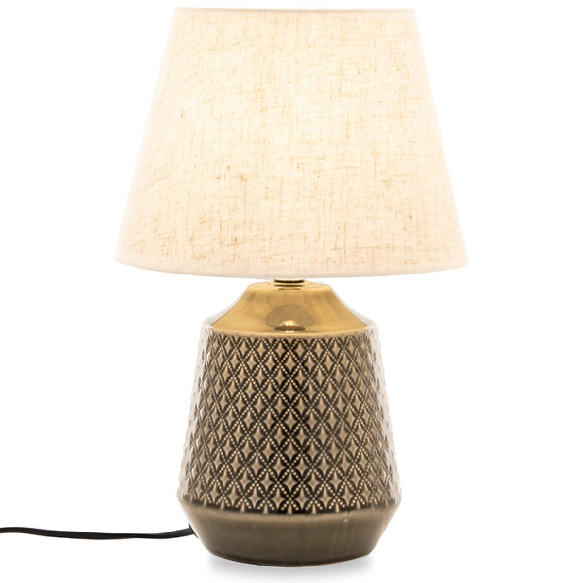 KONSIMO SOPI Lampa stołowa w stylu retro 2szt. beżowo morski