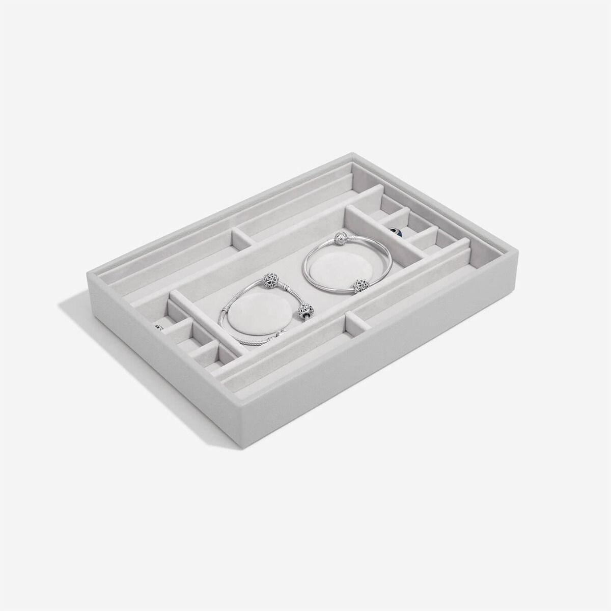 Szkatułka na charmsy Stackers kamienna szarość z przegródkami