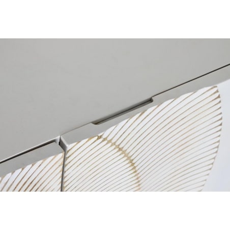 Komoda duża z drewna mango biało-złota Mandala