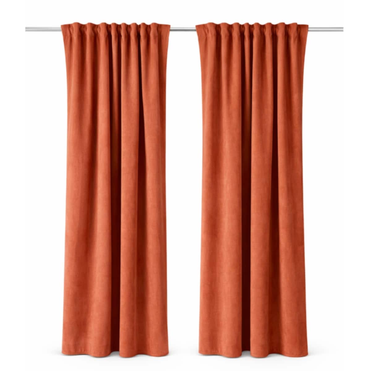 Zasłona welurowa Werona w kolorze terakota 250 cm
