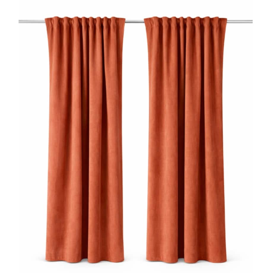 Zasłona welurowa Werona w kolorze terakota 250 cm