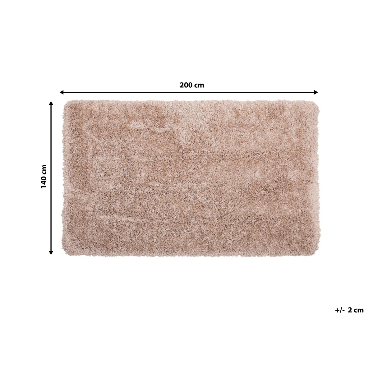 Dywan shaggy 140 x 200 cm beżowy CIDE