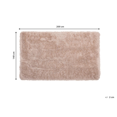 Dywan shaggy 140 x 200 cm beżowy CIDE