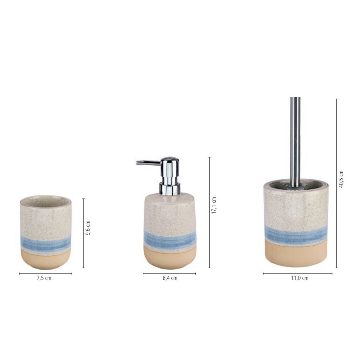 Kleine Wolke Navagio Kubek łazienkowy Steelblue Niebieski