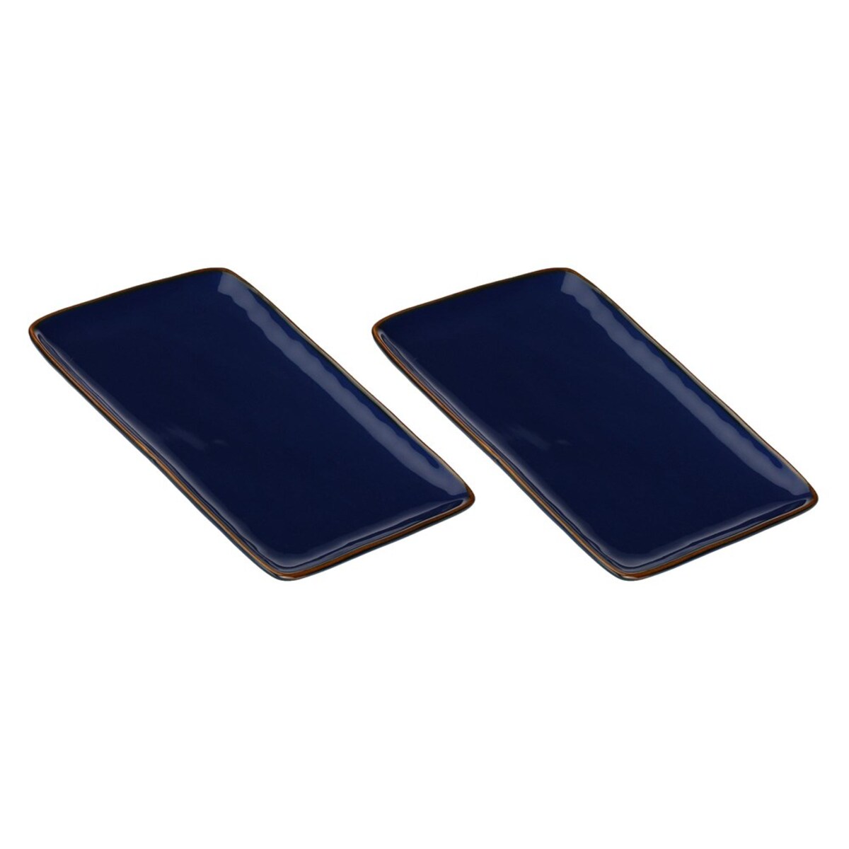 Zestaw 2 tac prostokątnych Concerto Blu Cobalto - Kobaltowy, 27 x 19 cm