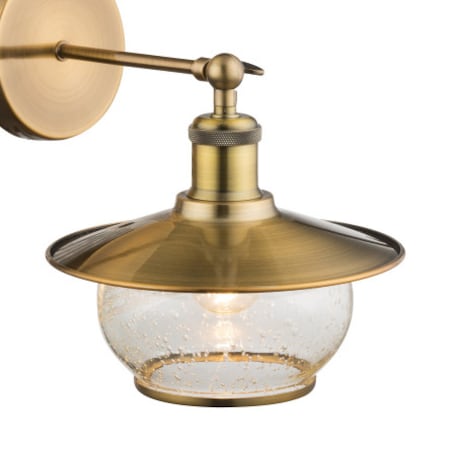 Kinkiet LAMPA ścienna 69030W Globo szklana OPRAWA vintage kula ball brąz antyczny przezroczysty