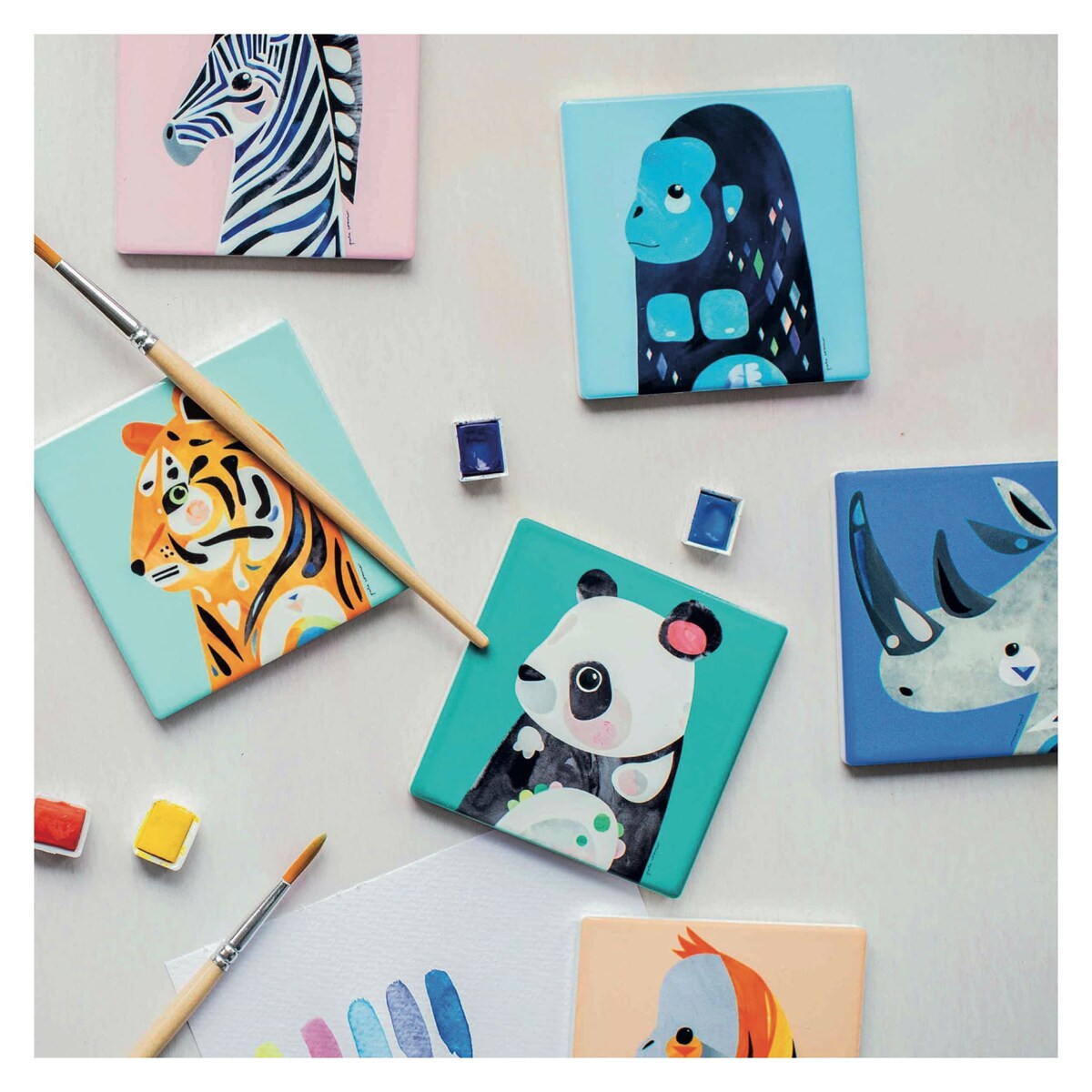 Podkładka pod kubek Pete Cromer goryl, wielokolorowa