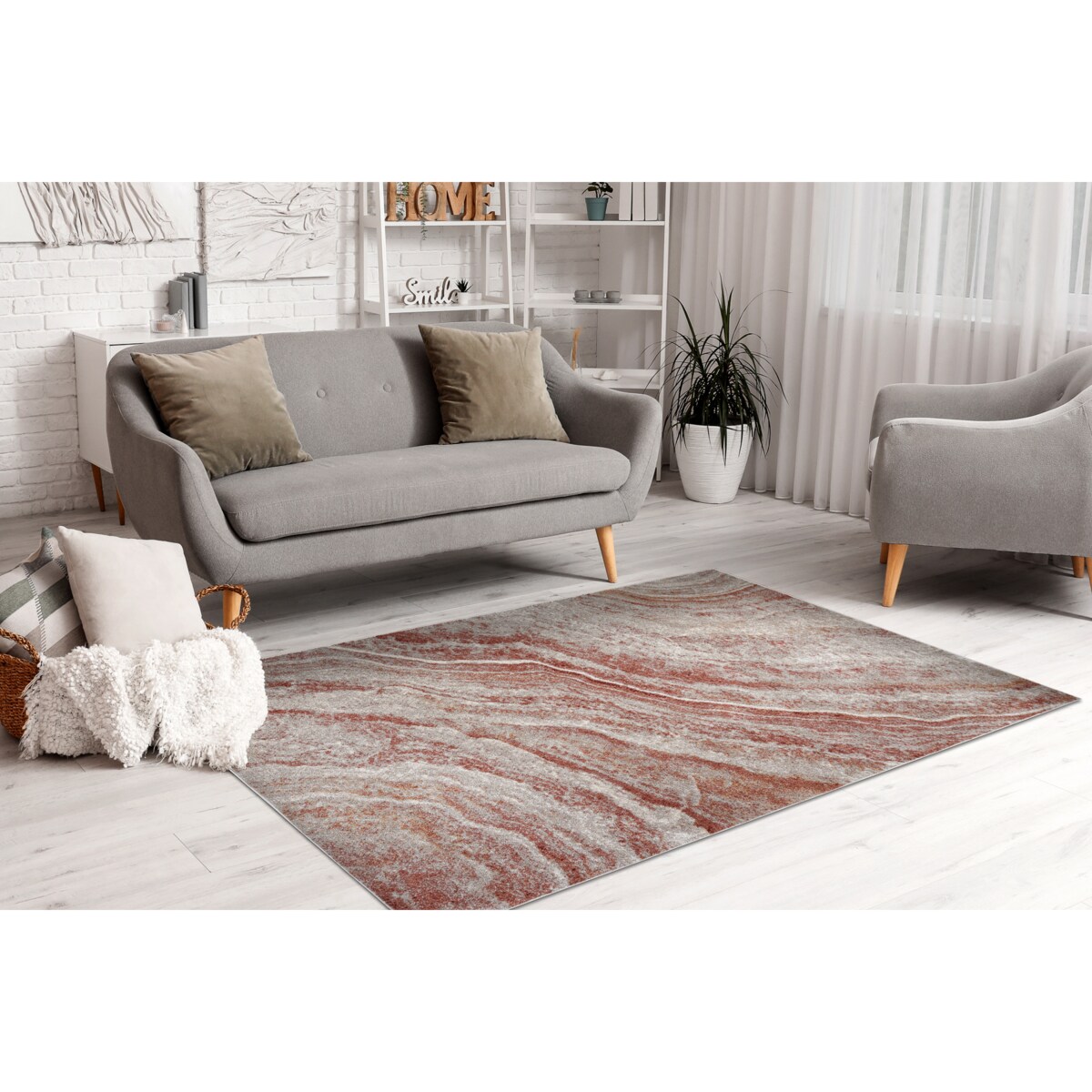 Dywan FUSION 9776 beż / terakota - 120x170 cm