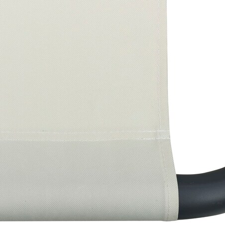 vidaXL Leżak ogrodowy z baldachimem i poduszką, kremowy