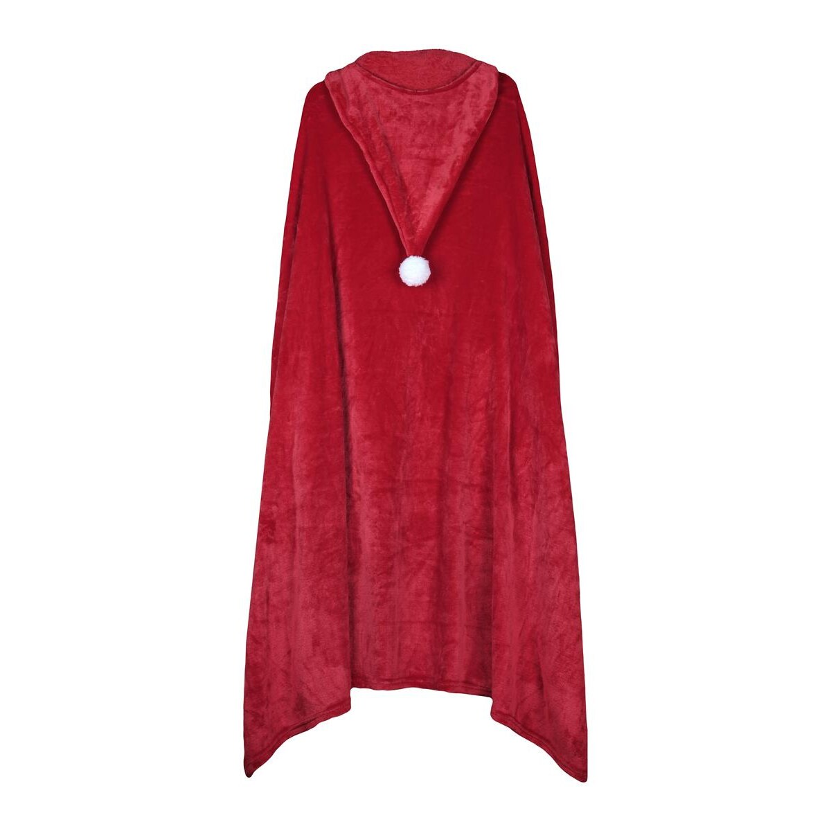 Peleryna z czapką świętego Mikołaja, pluszowy koc, 150 x 110 cm