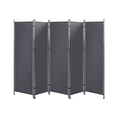 5-panelowy składany parawan pokojowy 270 x 170 cm szary NARNI