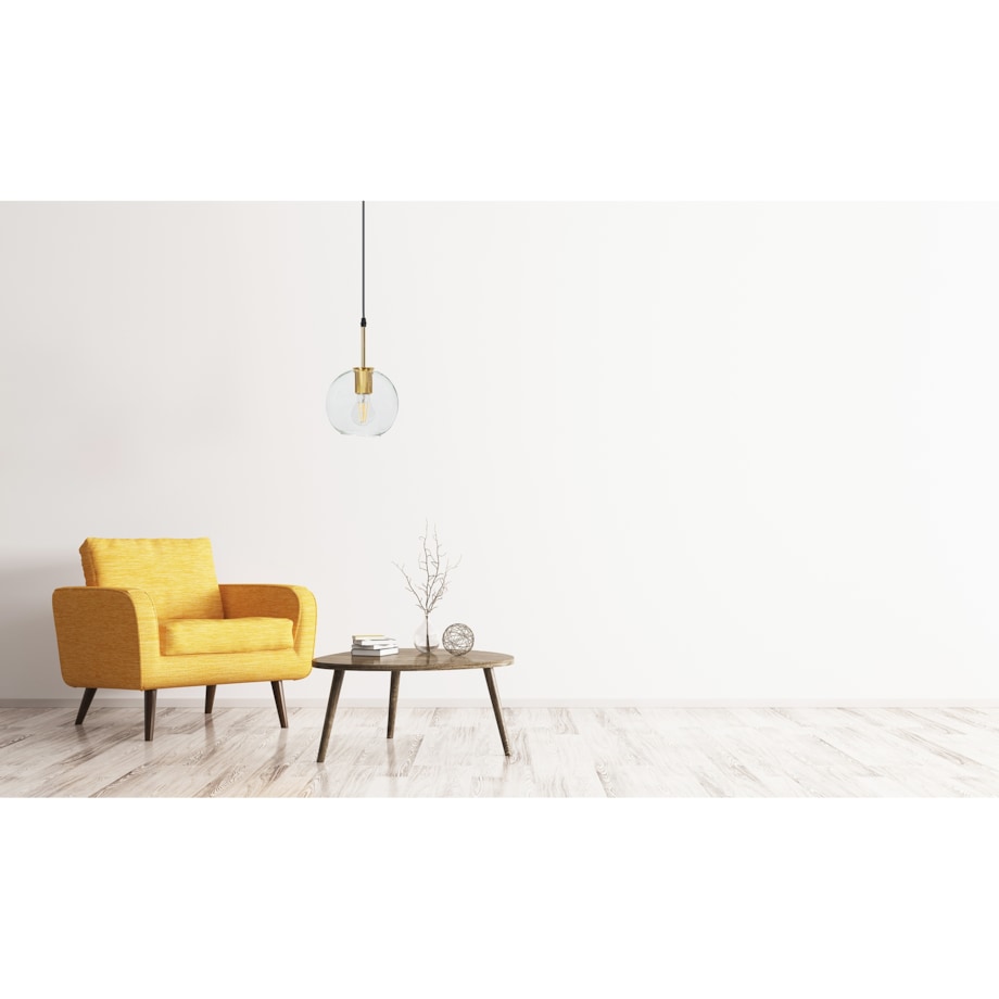 Lampa Wisząca Szklana Kula Złota Nowoczesna