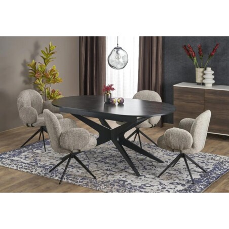 Krzesło tapicerowane K568 beżowe obracane