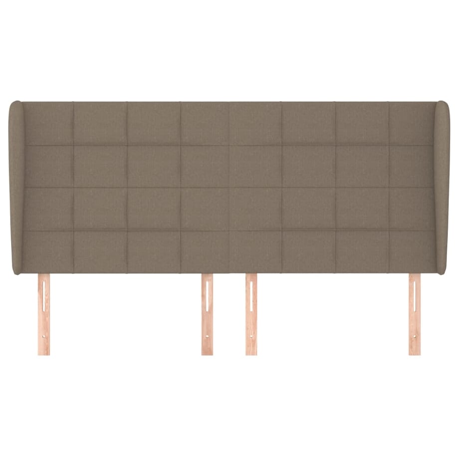 vidaXL Zagłówek uszak, taupe, 183x23x118/128 cm, tkanina