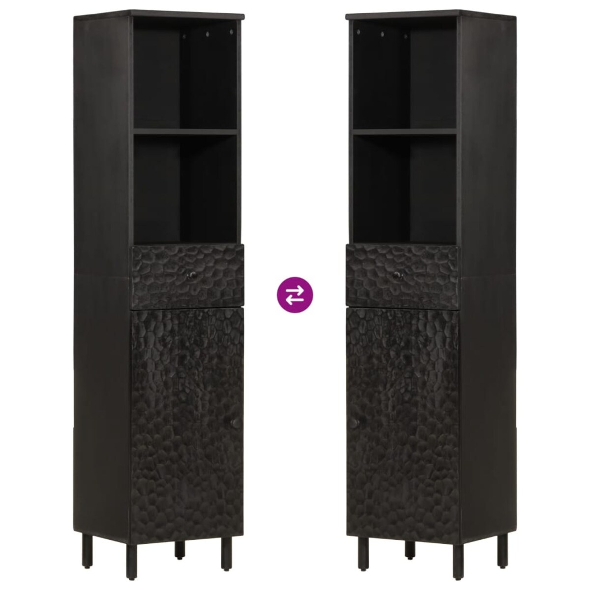 vidaXL 3-cz. zestaw mebli łazienkowych, lite drewno mango