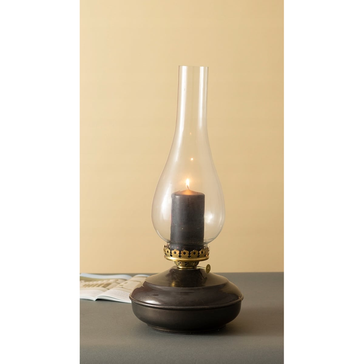 ŚWIECZNIK tealight OLJA brązowy wys. 45cm