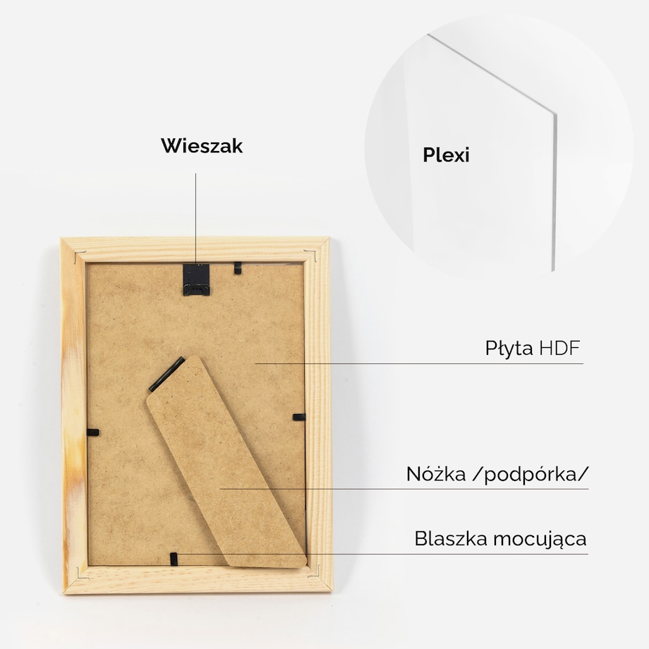 Ramka na zdjęcia 13x18 cm ramka z drewna surowego pion poziom ramka prostokątna RAW DIY