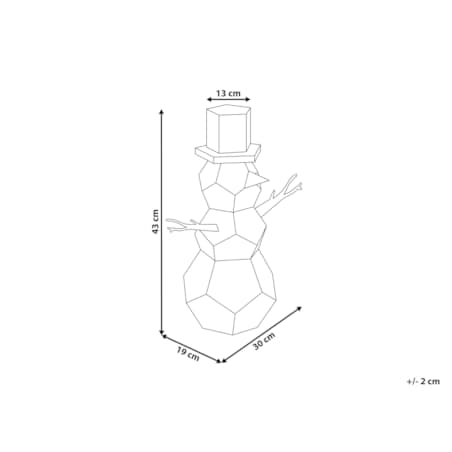 Dekoracja LED bałwan 43 cm wielokolorowy ARCTICA