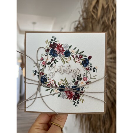 Ręcznie robiona kartka gratulacyjna - gratulacje 2