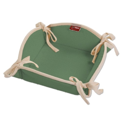 Koszyk, butelkowa zieleń, 20 x 20 cm, Loneta