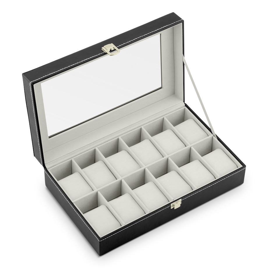 Pudełko na zegarki szkatułka organizer etui 12 szt. Massido