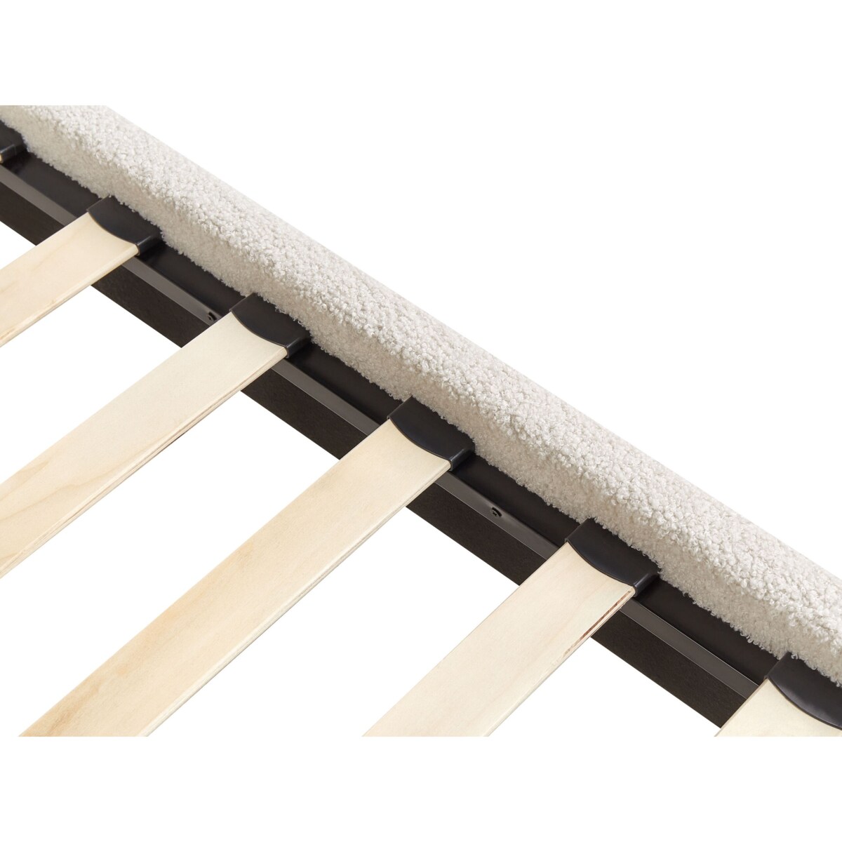 Łóżko bez zagłówka Boucle ROANNE 160 x 200 cm Kremowy